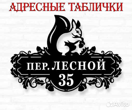 Адресная табличка из металла