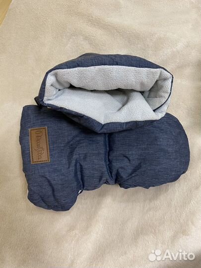 Варежки на пуху для коляски муфта