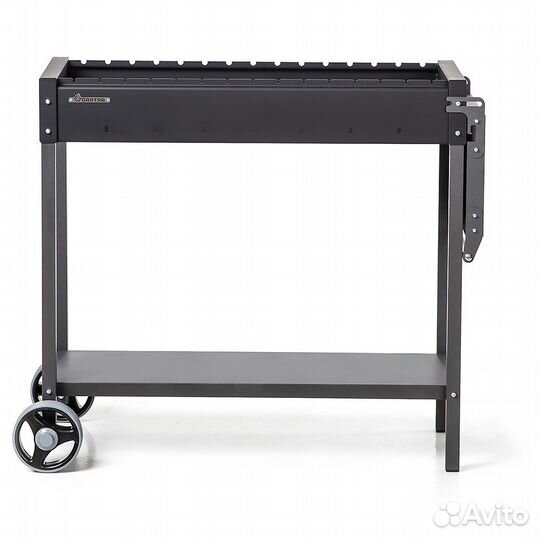 Мангал с колесами и полками, толщина 3 мм