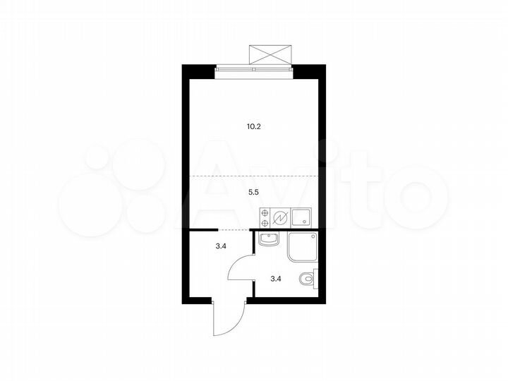 Квартира-студия, 22,5 м², 3/24 эт.