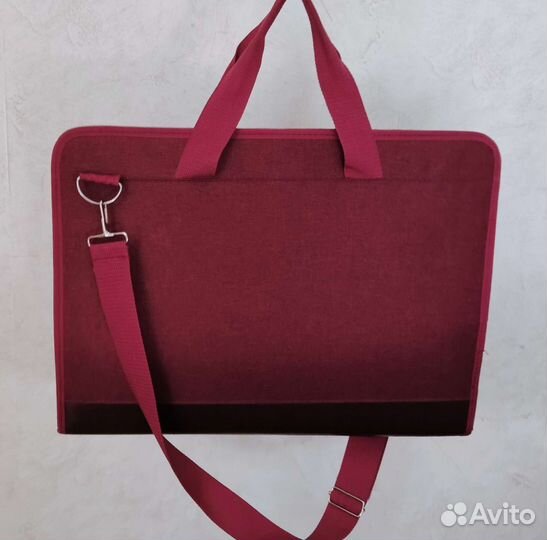 Папка сумка художника для рисунков А3 бордовая
