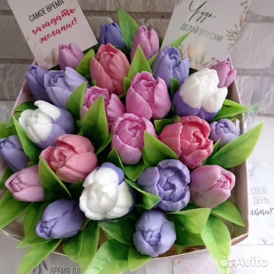 Мыло ручной работы Тюльпаны