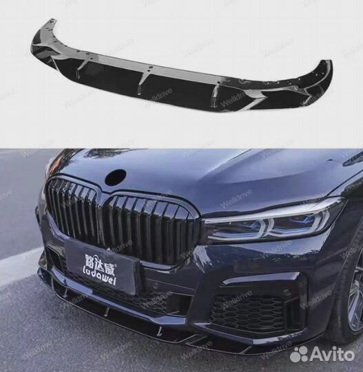 Сплиттер передний BMW 7 G11 G12 рест черный