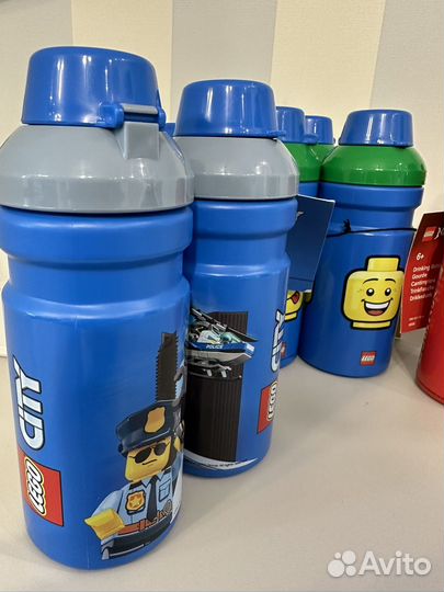 Бутылочки для воды Lego, ланч бокс Lego