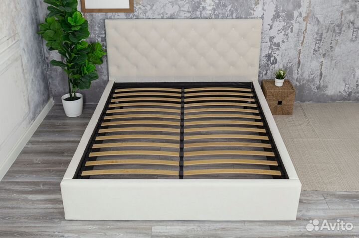 Кровать 140х200 Барокко слоновая кость