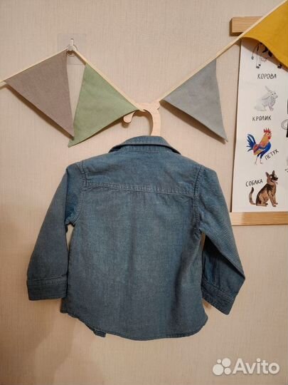 Джинсовая рубашка next 86-92