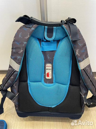 Ранец Herlitz Bliss Blue Dino + сумка и пеналы