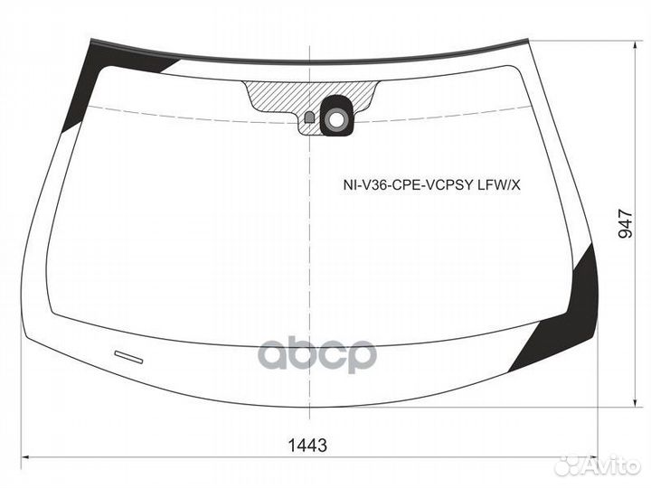 Стекло лобовое + дд nissan skyline V36 2D CPE 0