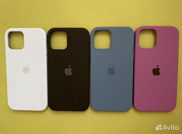 Силиконовые чехлы на iPhone 12/12pro + стекло