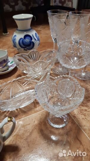 Чайный сервиз ссср,хрусталь