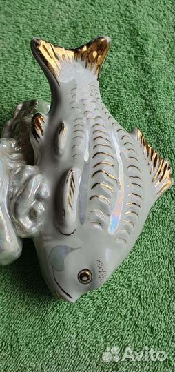 Статуэтка Рыба-Карп 1956 год СССР- Дулево фз