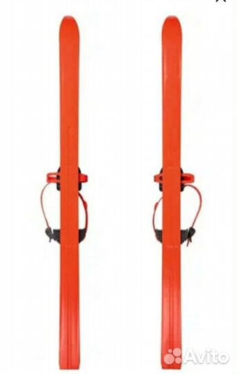 Лыжи детские пластиковые с палками