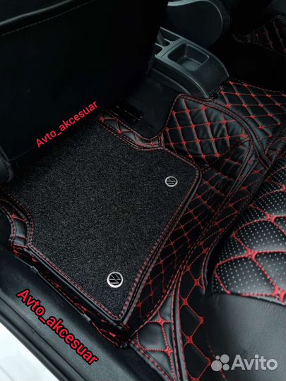 Чехлы Volkswagen Polo - Поло Черные с красн