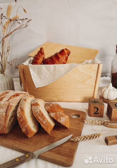 Деревянная хлебница - корзина для хлеба на стол