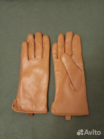 Перчатки женские кожаные. Размер 7,5