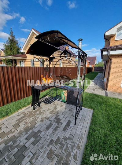 Мангал с крышей