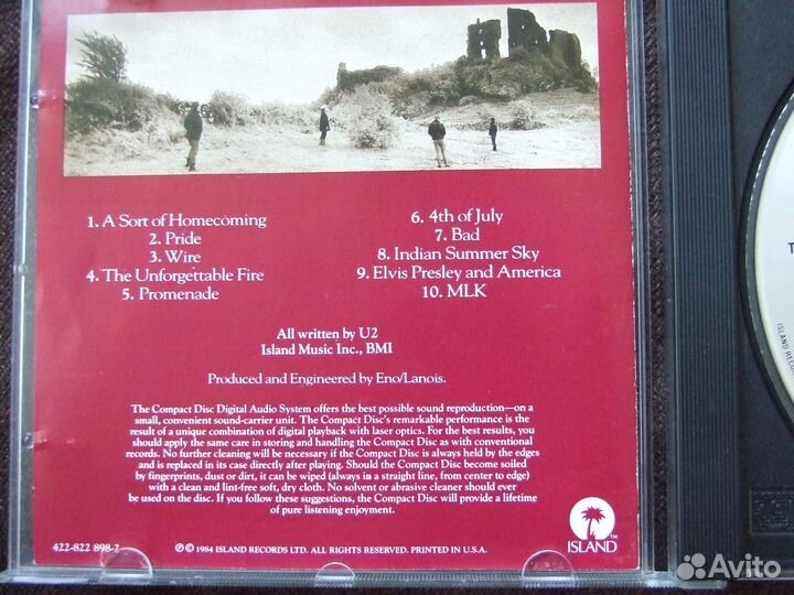 U2. The Unforgettable Fire. CD-диск