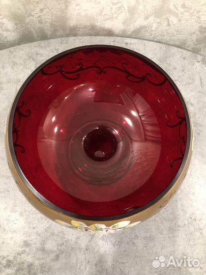 Ваза чешское стекло