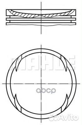 030 64 00 поршень d76.5x1.2x1.5x2.5 STD VW Pol