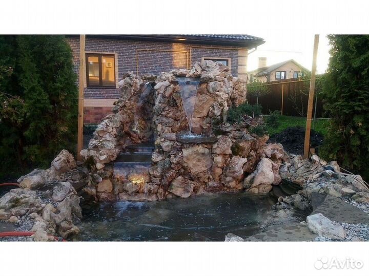 Строительство водопадов, водоемов, прудов