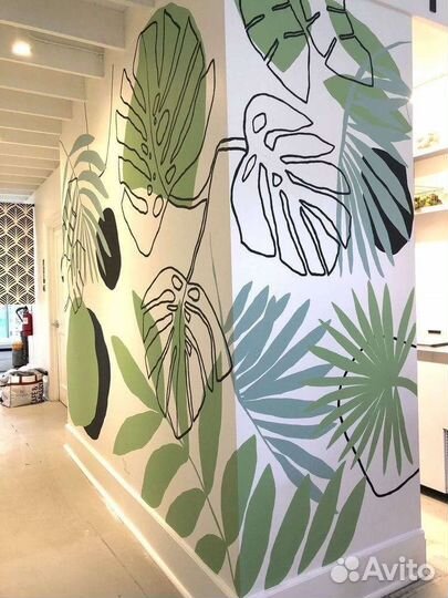 Роспись стен / геометрия, растительность