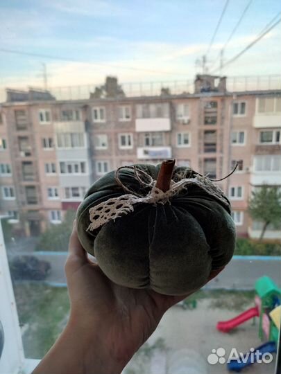 Тыква декоративная из ткани