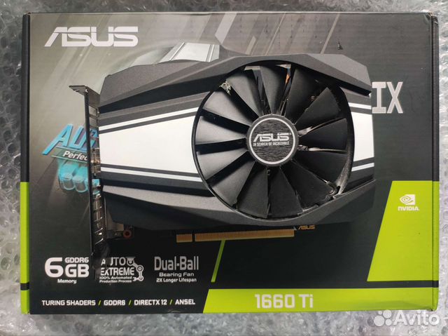 Asus Phoenix GTX 1660 Ti, 6 Гб gddr6