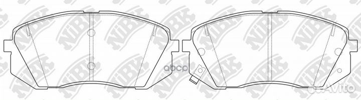 Колодки тормозные дисковые PN0578 NiBK