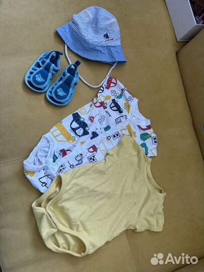 Вещи пакетом на мальчика 68 74 боди сандали