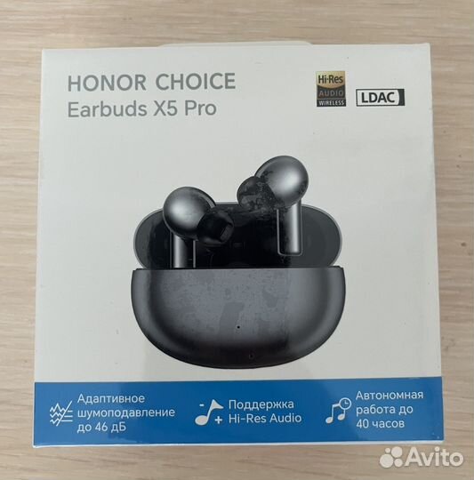 Наушники TWS Honor Choice Earbuds X5 Pro Grey, нов