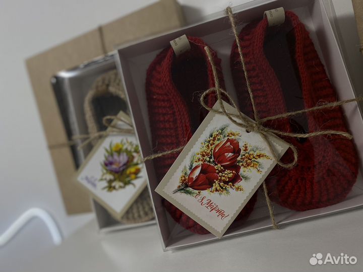 Вязанные носки ручной работы