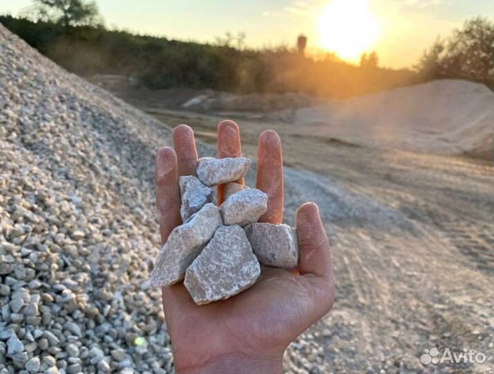 Щебень, песок