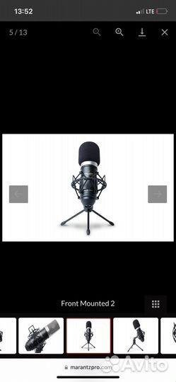 Конденсаторный микрофон marantz mpm-1000