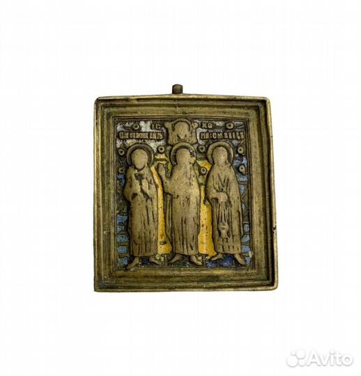 Меднолитая икона 