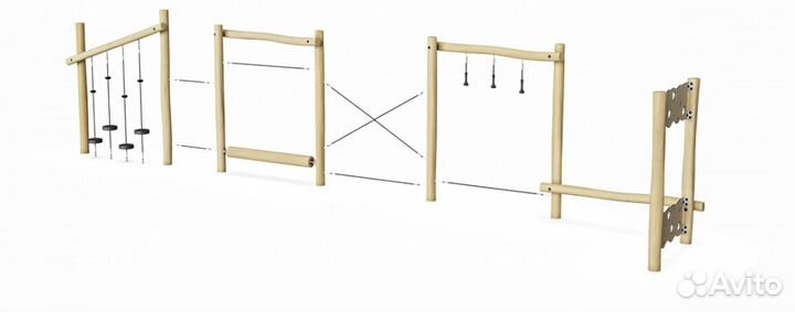 Детские площадки из Робиния Испытание на ловкость