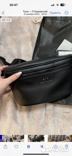 Armani exchange сумка поясная