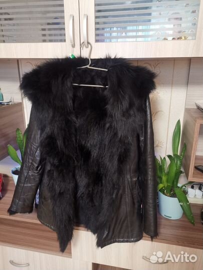 Продам тёплую кожаную дубленку