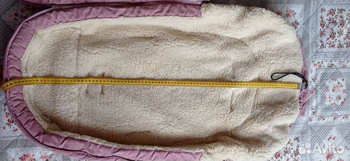 Зимний тëплый меховой конверт на овчине в коляску