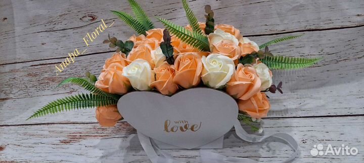 Букет из мыльных роз