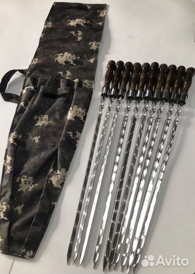 Набор шампуров в чехле из нержавейки