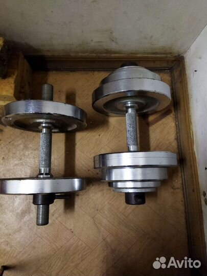 Набор гантелей хромированных