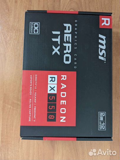 Видеокарта MSI AMD Radeon RX 550 aero ITX OC 2Gb