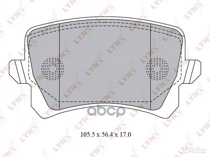 Колодки тормозные дисковые зад BD8030 lynxauto