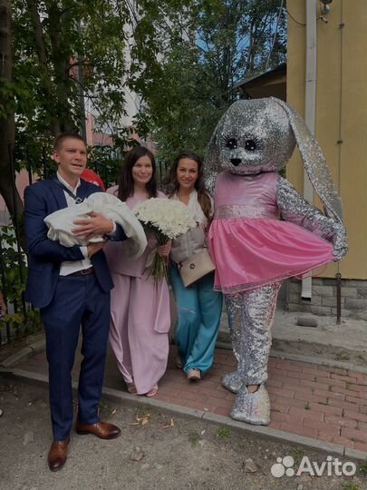 Выступление ростовой куклы Зайки (Серебро)