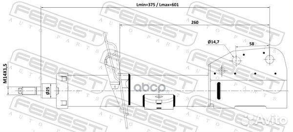 Амортизатор передний правый GAS.twin tube 10110