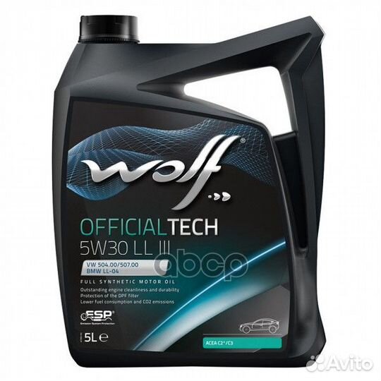 Масло 5W30 officialtech C3 4л Wolf