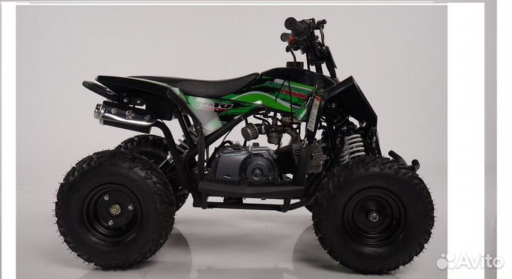 Детский квадроцикл Motax gekkon 90cc черно-зеленый