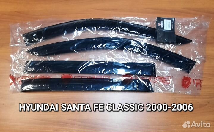 Дефлекторы окон Hyundai Santa fe 2000-2006