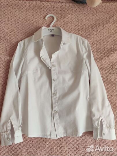 Рубашка школьная на девочку 128
