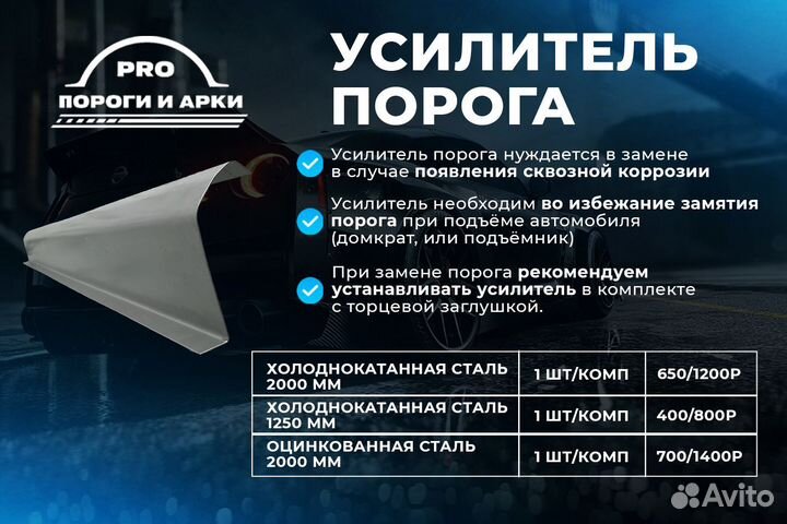 Ремонтные пороги на Lifan Smily (320/330)